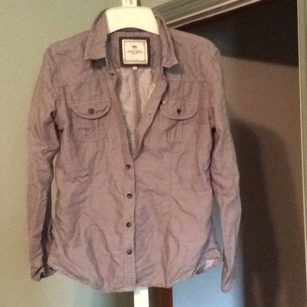 Grey button up